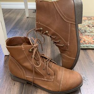 Madden Girl Brown Combat Boots